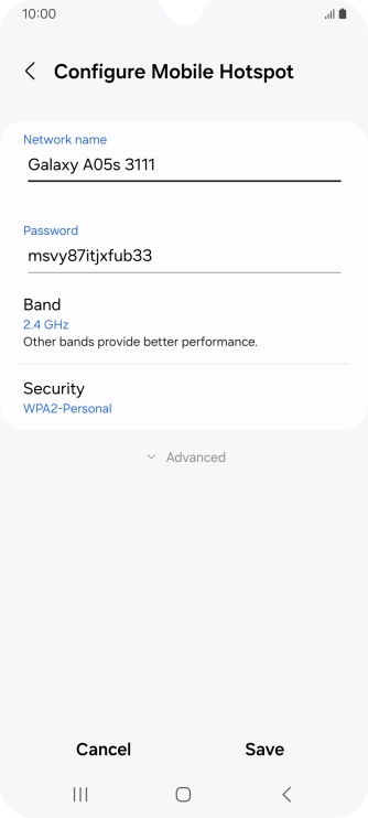 Press the field below 