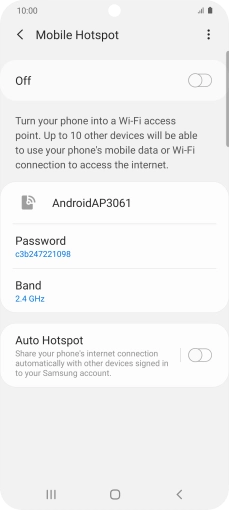 Press the menu icon.