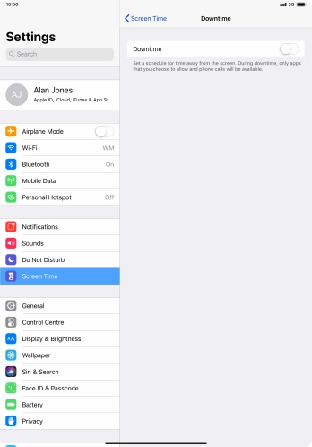 Press the indicator next to 