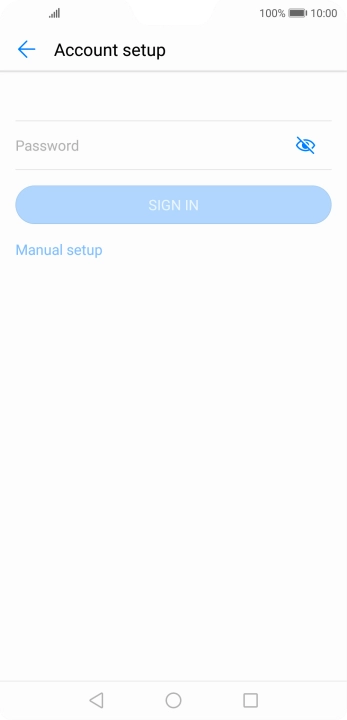 Press Password and key in the password for your email account.