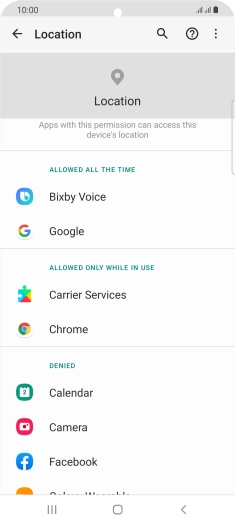 Press the required app.