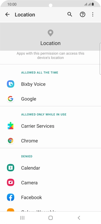 Press the required app.