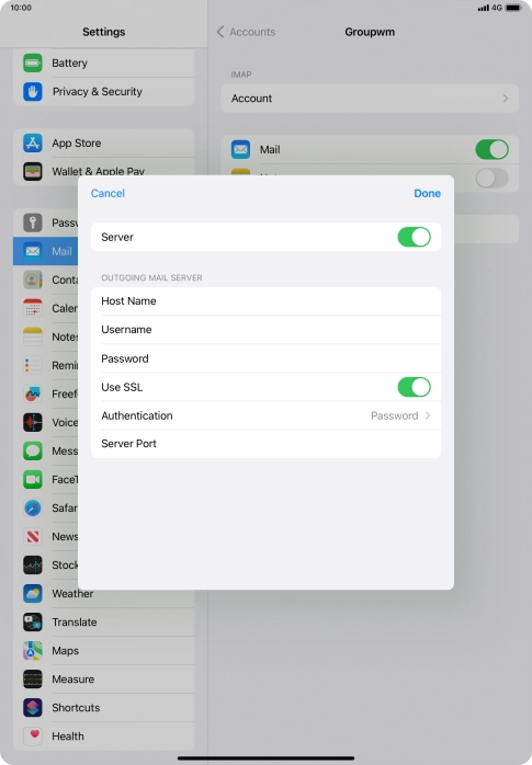 Press Authentication.