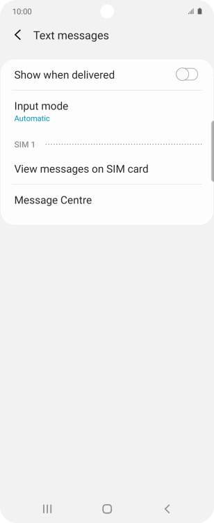 Press Message Centre.