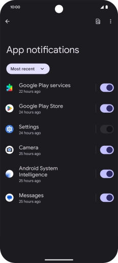 Press the drop down list.