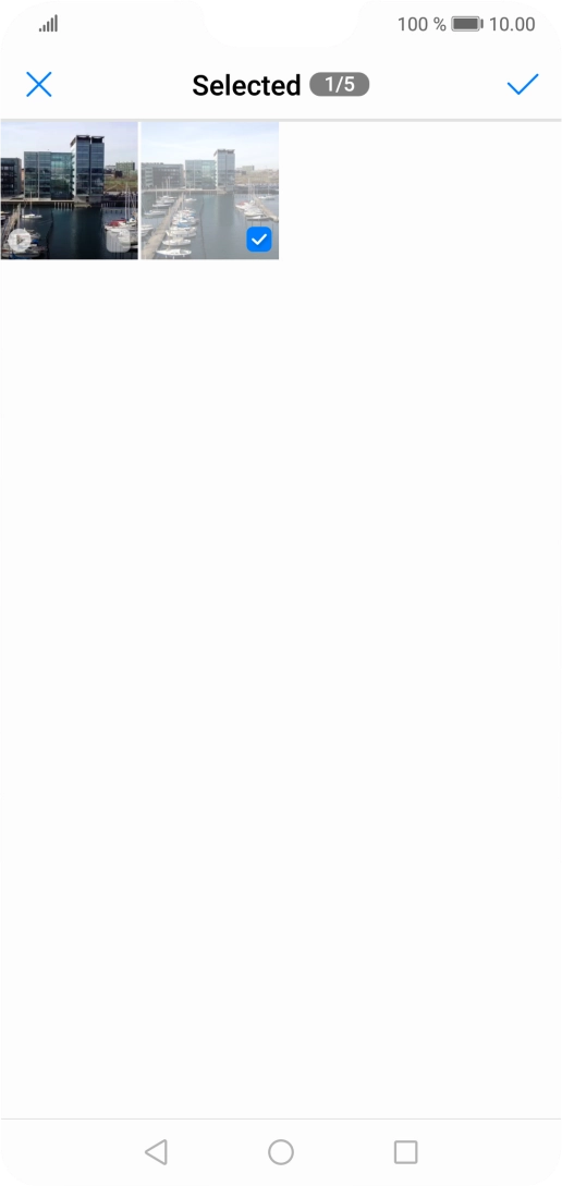 Press the confirm icon.