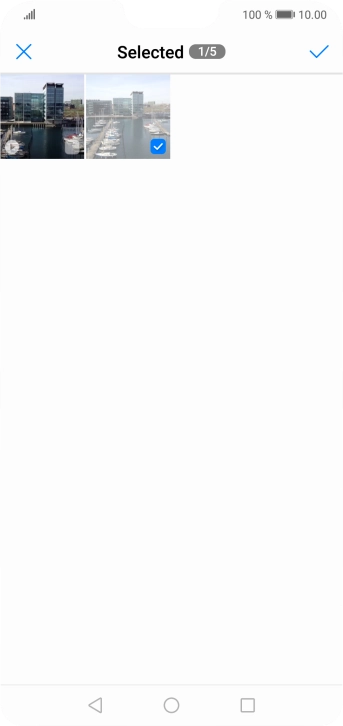 Press the confirm icon.