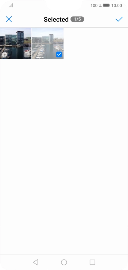 Press the confirm icon.