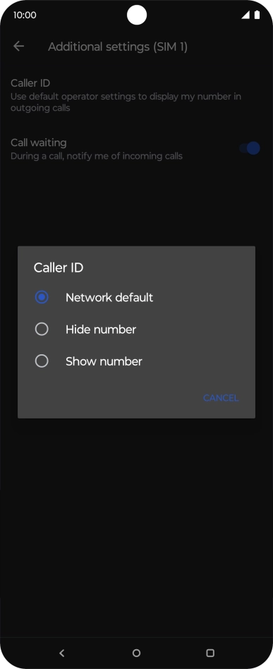 Press Show number to turn on caller identification.