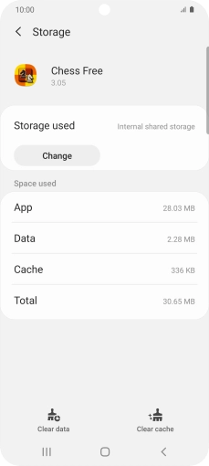Press Clear cache.