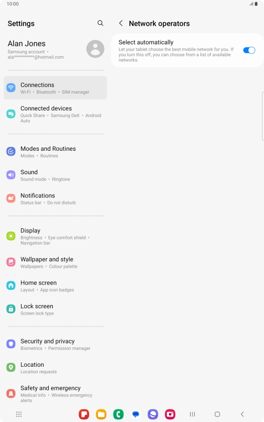 Press the indicator next to 