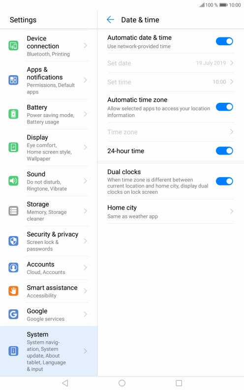 Press the Home key to return to the home screen.