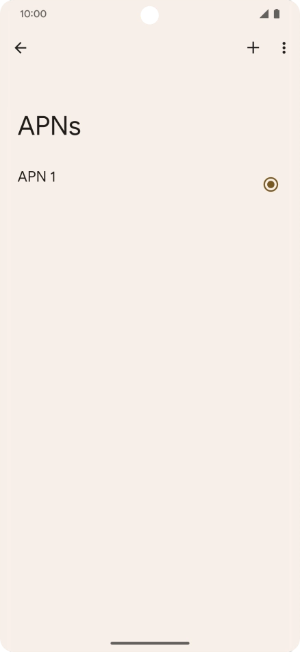 Press the new data connection icon.