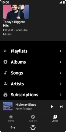Press the required category and go to the required audio file.