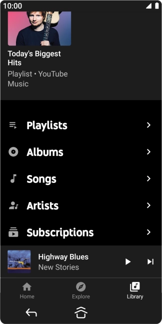 Press the required category and go to the required audio file.
