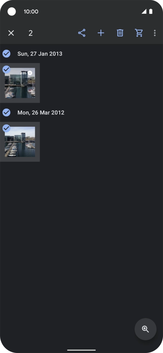 Press the share icon.