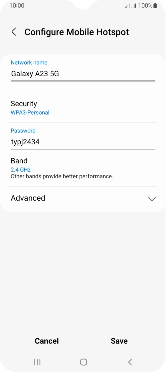 Press the field below 