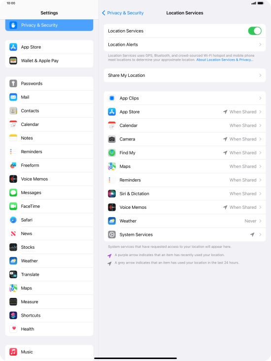 Press the required app.
