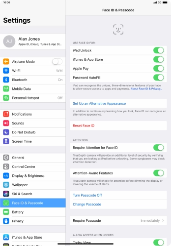 Press the indicator next to 