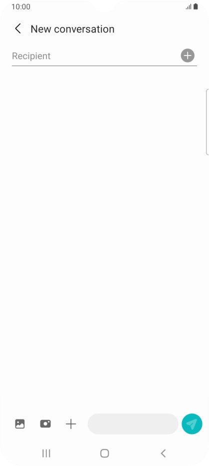 Press the search field and key in the first letters of the recipient's name.