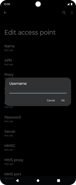Key in eesecure and press OK.