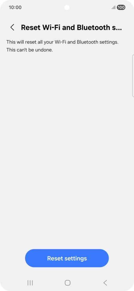 Press Reset settings.