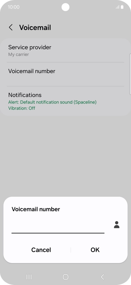 Key in +447953222222 and press OK.