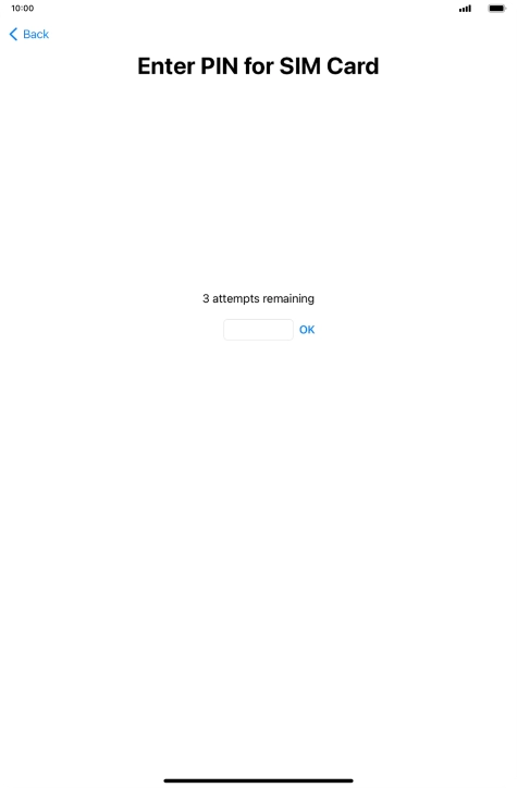 If your SIM is locked, key in your PIN and press OK. The default PIN is 1111.