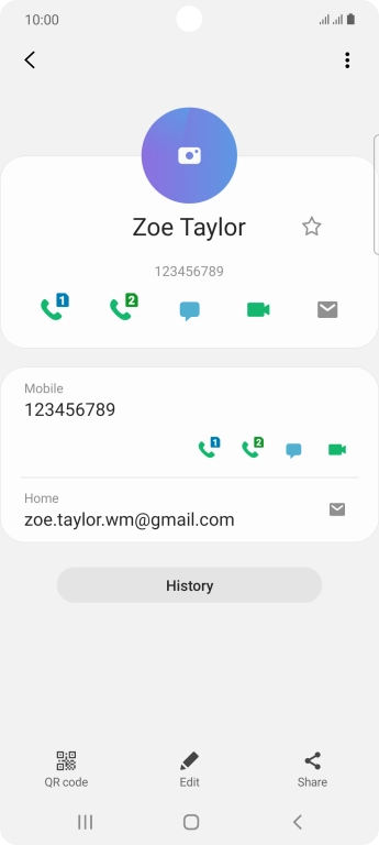 Press the call icon next to the required SIM.