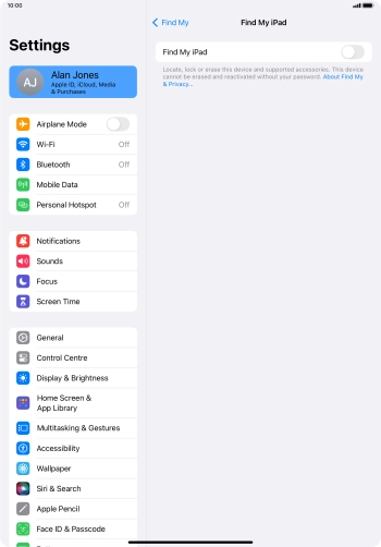 Press the indicator next to 