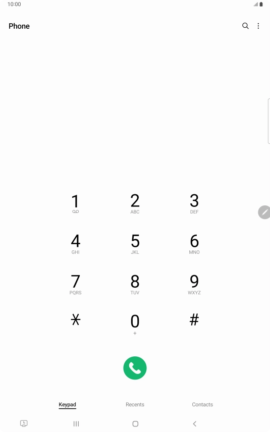 Press the menu icon.