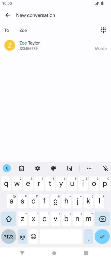 Press the required contact.