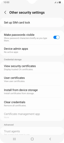 Press Set up SIM card lock.