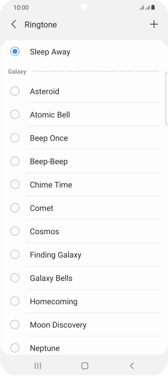 Press the Home key to return to the home screen.