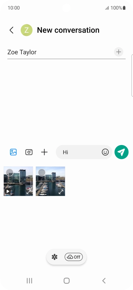Press the gallery icon and go to the required folder.