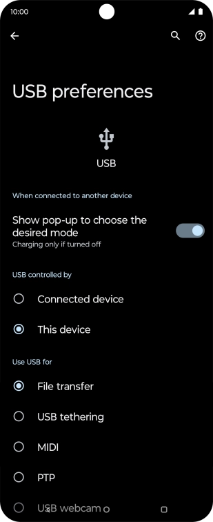 Press File transfer.