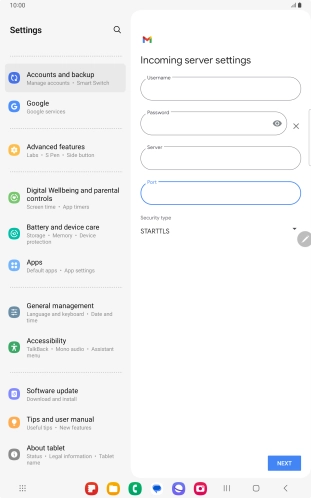 Press the drop down list below 