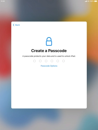 Press Passcode Options.