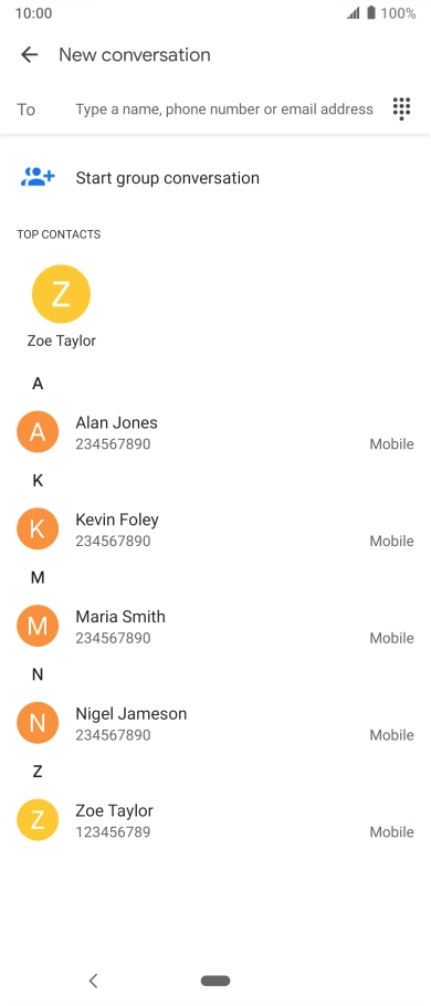 Press the field next to 