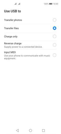 Press Transfer files.