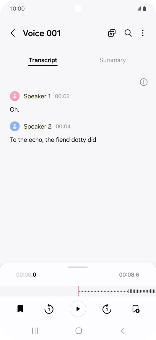 To view a summary of the text, press Summary.