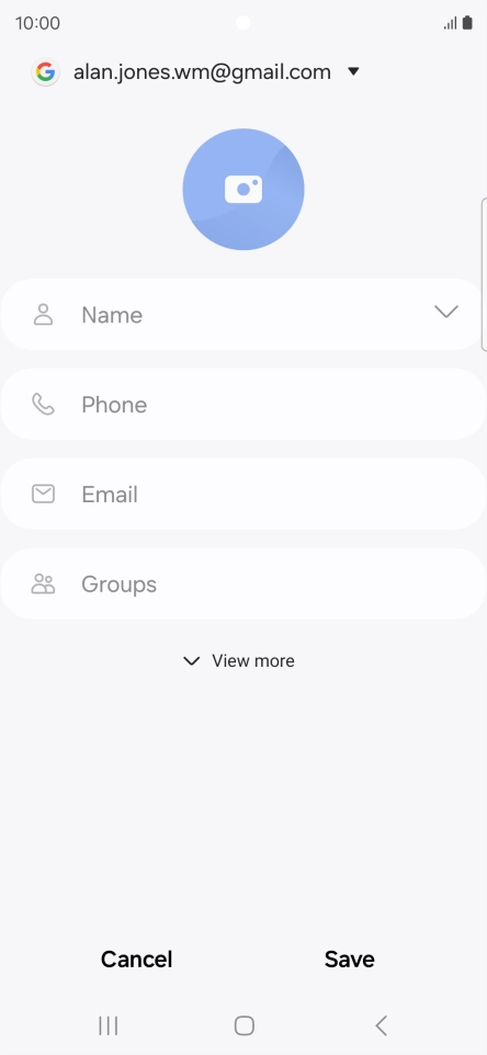 Press Name and key in the required name.