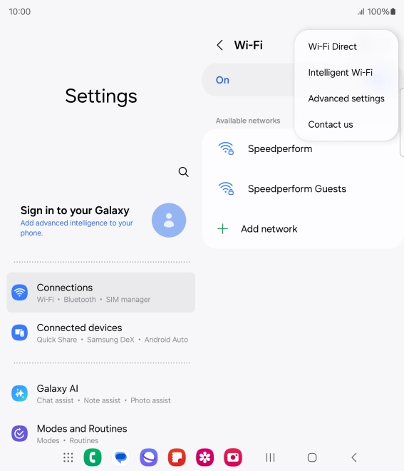 Press Intelligent Wi-Fi.