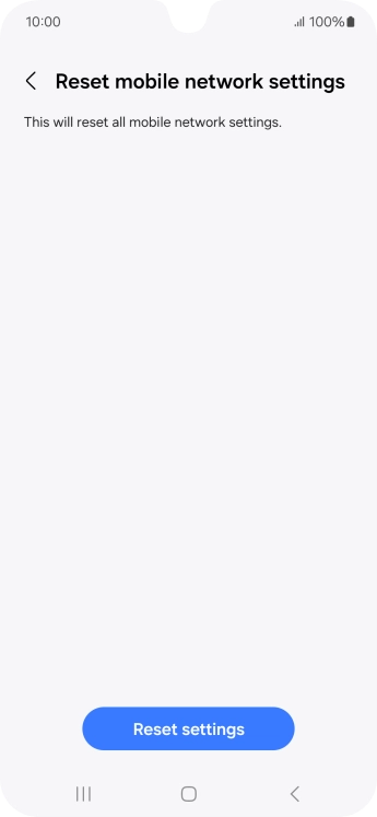 Press Reset settings.