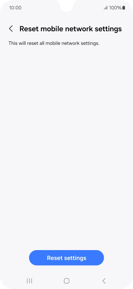 Press Reset settings.