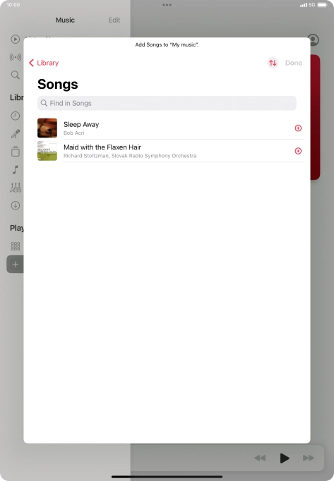 Go to the required category and press the required audio file.