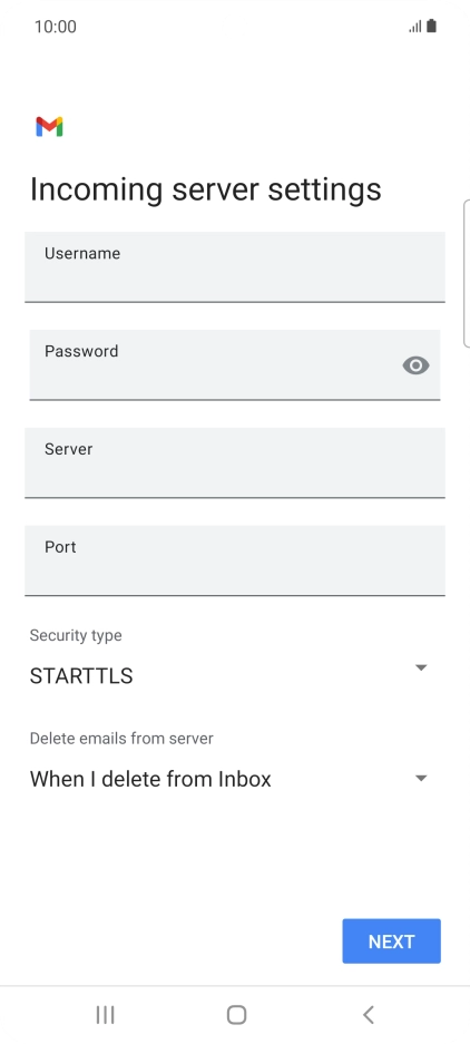 Press the field below 