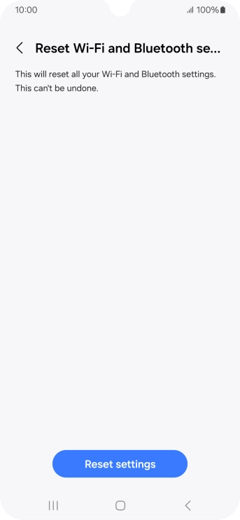 Press Reset settings.