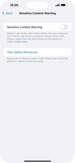 Press the indicator next to 