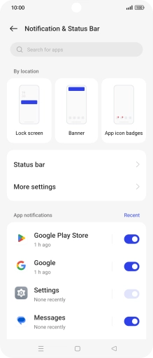 Press the drop down list next to 